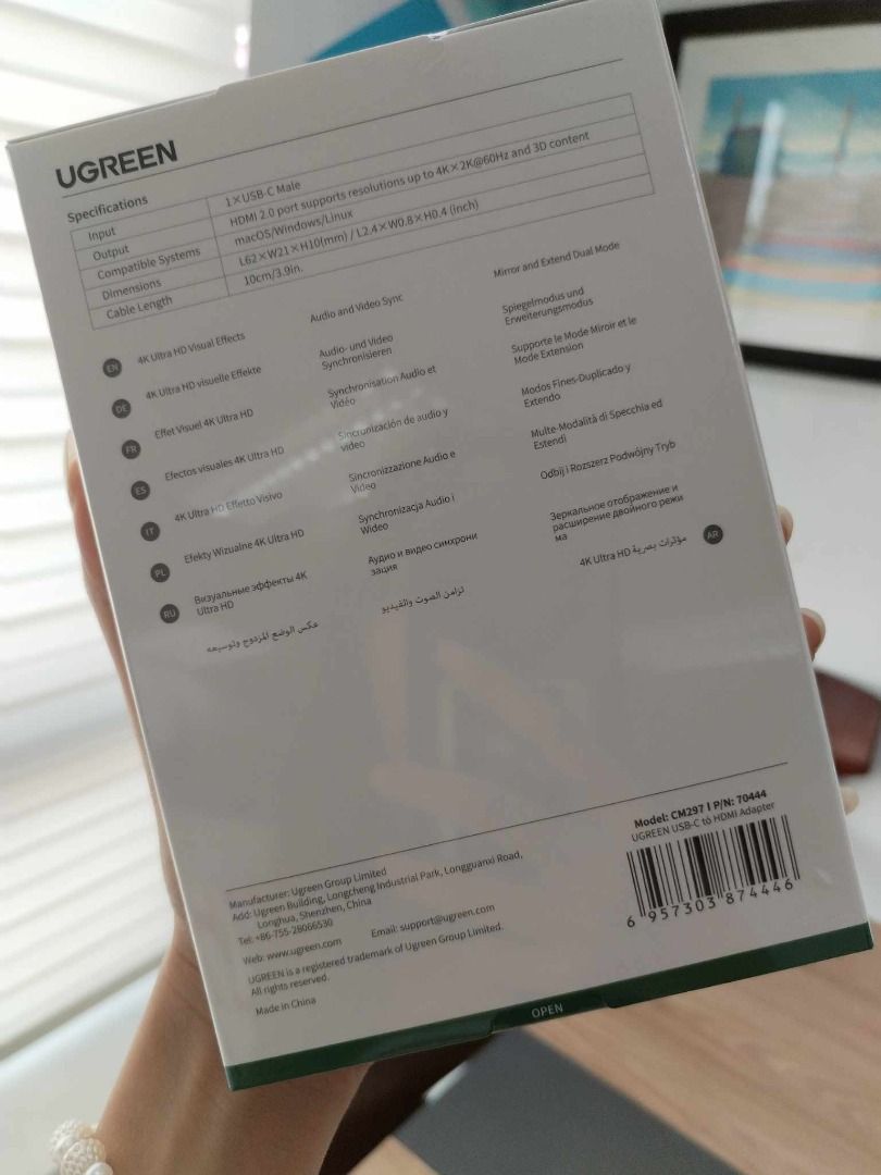 UGREEN USB-C To HDMI Cable 1.5M (Gray Black) (Category: Cables & Adaptors) located in Caloocan City. Submitted by rosegentech (Listing ID 1326021280, Image 2). Description: UGREEN USB-C To HDMI Cable 1.5M (Gray Black) This ugreen USB-C to HDMI cable is a convenient solution for connecting your USB-C device directly to your HDMI monitor, projector, or TV • Use the USB Type C HDMI cable cord to position your devices anywhere in your workspace as ne