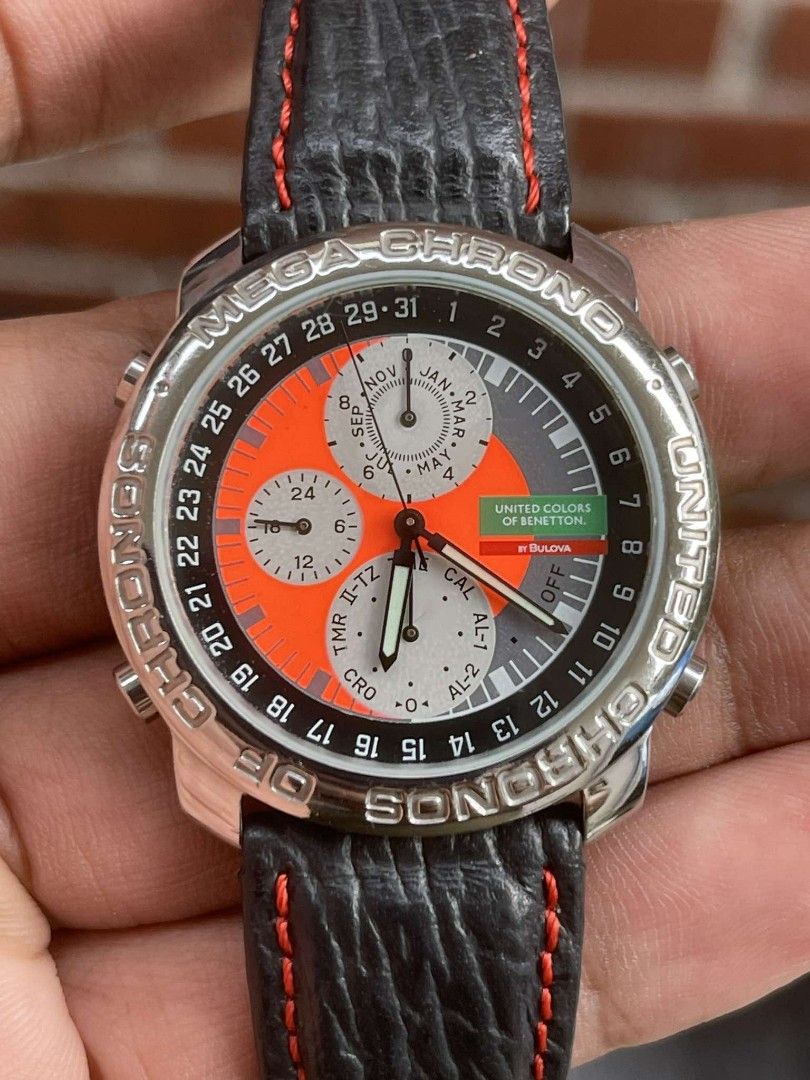 UNITED COLORS OF BENETTON by BULOVA MEGA CHRONO Women s Fashion Watches Accessories Watches on Carousell