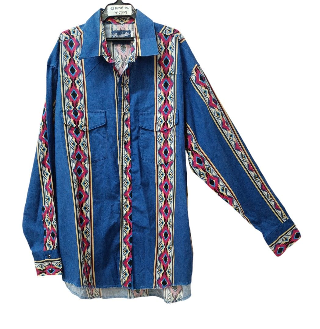 Vintage wrangler aztec shirt outlet