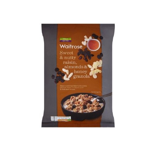 Waitrose Sweet and Nutty Raisin Almonds and Honey Granola 1kg