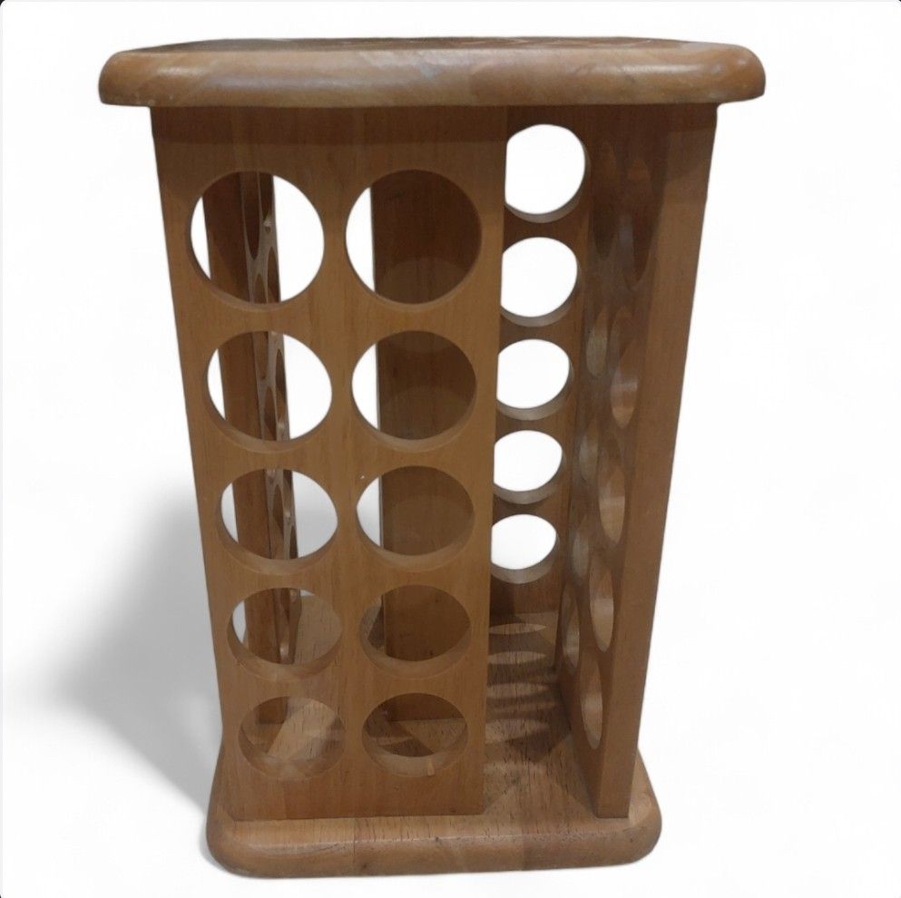 Wooden spice rack/organizer (Category: Other Kitchenware & Tableware) located in Manila. Submitted by nvodega (Listing ID 1326079169, Image 2). Description: Used wooden spice rack set. FREE 30+ spice bottles and the rack. Yes! That's a bargain! You'll never run out of spice bottle space with this wooden organizer. 40 holes, but we've got 30+ bottles only giving away for free. But nevertheless, this is still a super bargain! #kitchen #spice #rack 