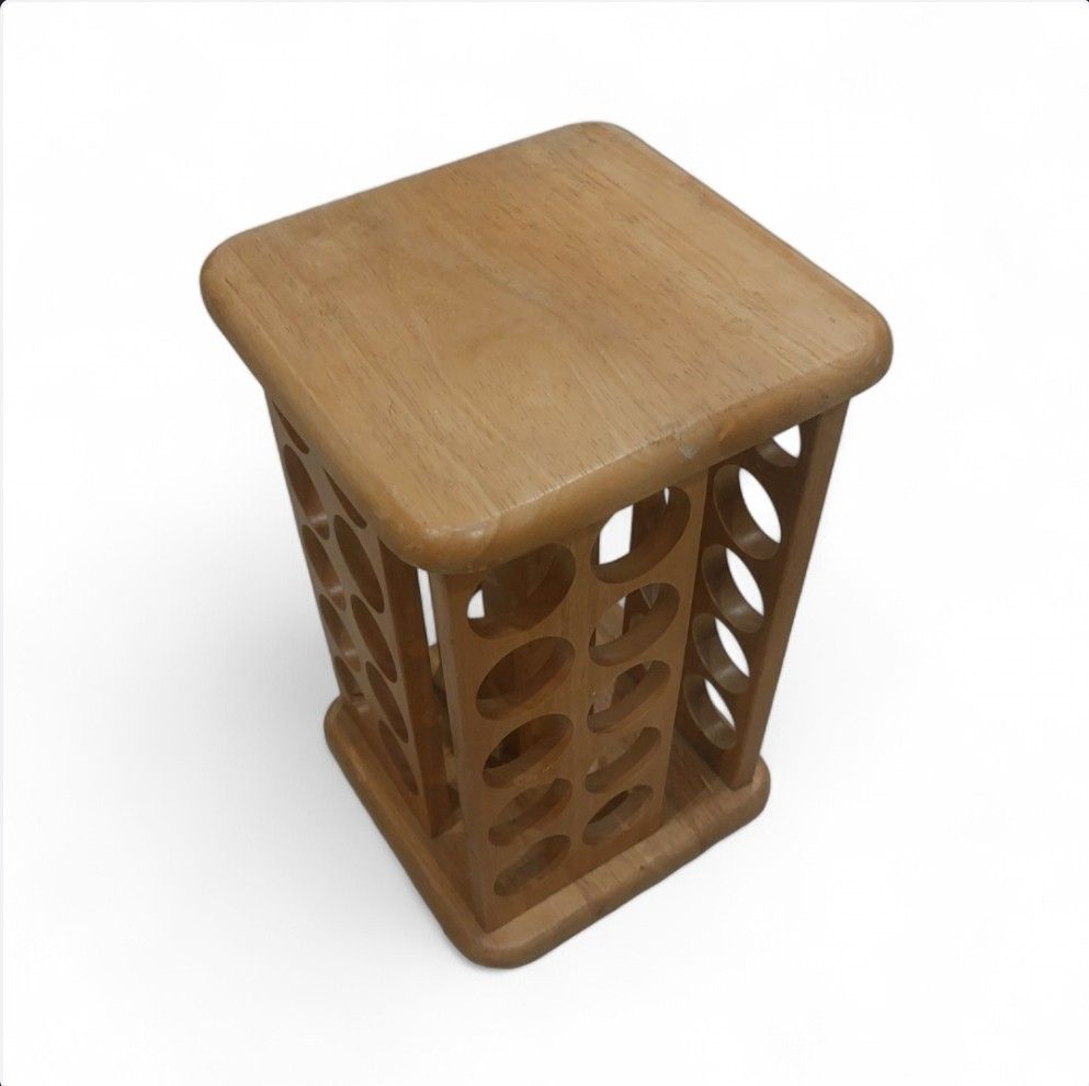 Wooden spice rack/organizer (Category: Other Kitchenware & Tableware) located in Manila. Submitted by nvodega (Listing ID 1326079169, Image 3). Description: Used wooden spice rack set. FREE 30+ spice bottles and the rack. Yes! That's a bargain! You'll never run out of spice bottle space with this wooden organizer. 40 holes, but we've got 30+ bottles only giving away for free. But nevertheless, this is still a super bargain! #kitchen #spice #rack 