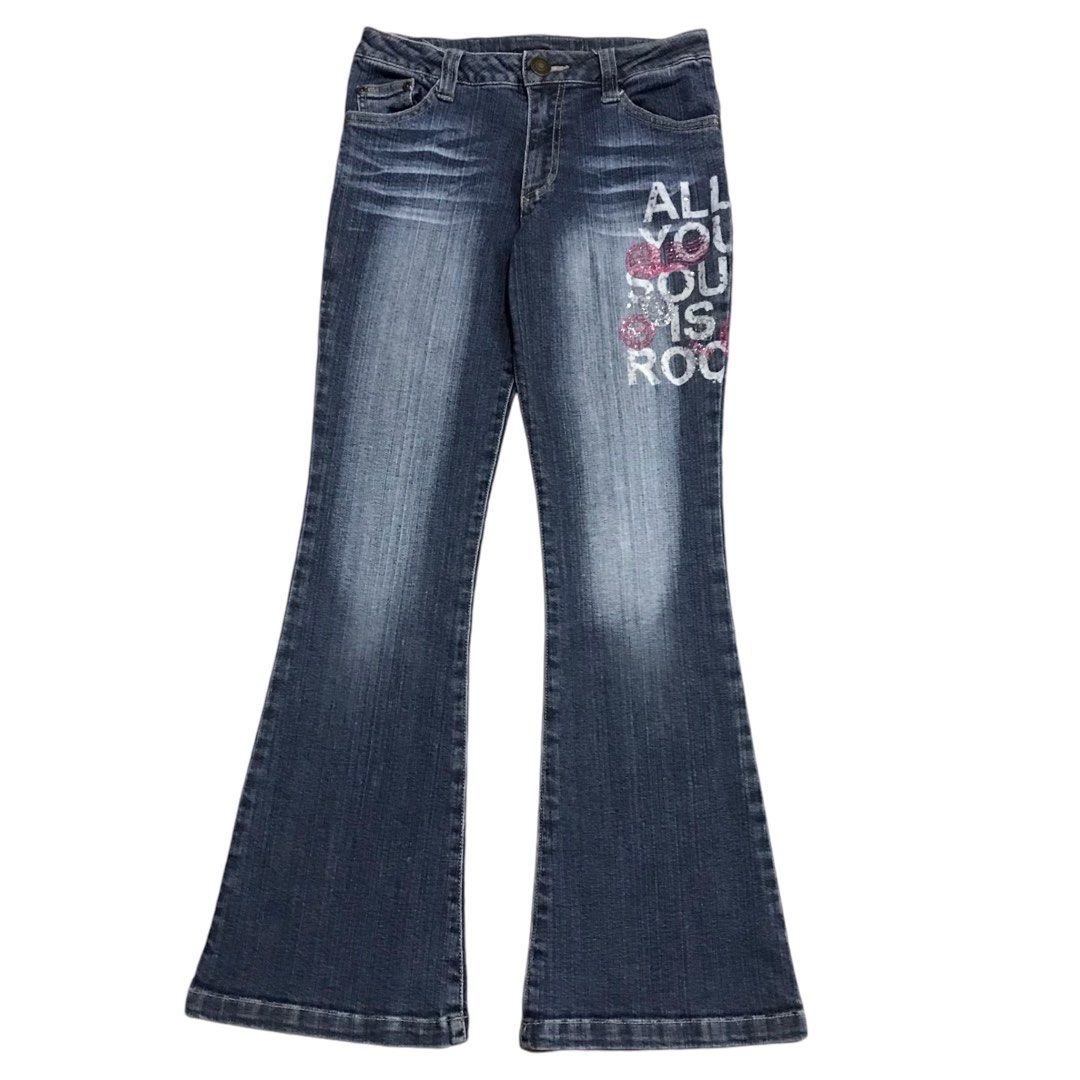 archive semantic design flare pants y2k（00s archive