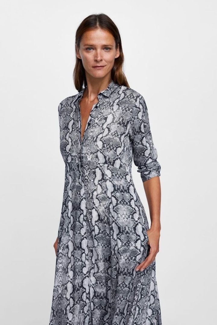 Zara snake print maxi dress on sale