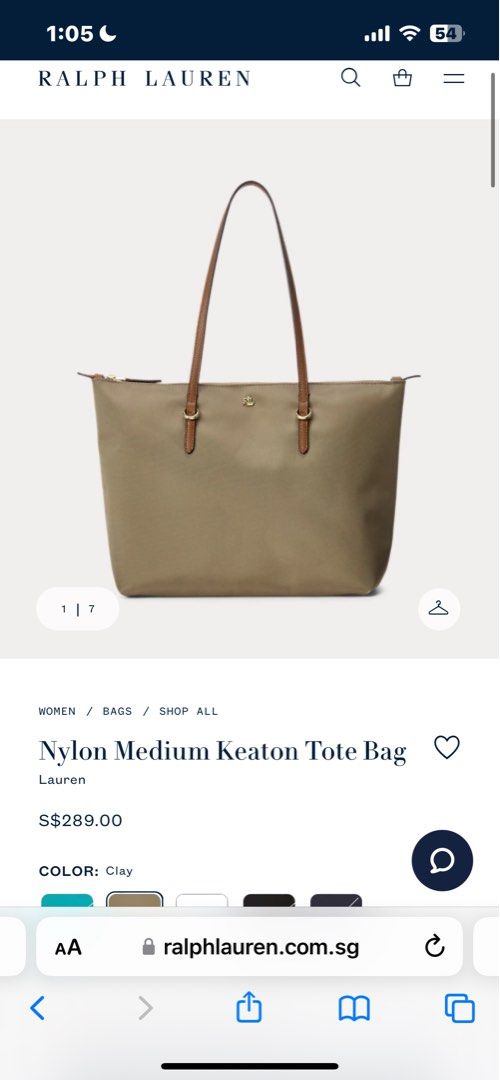 (62% OFF) Ralph Lauren tote bag Pink (Category: Bags & Wallets) located in Singapore. Submitted by he3therx (Listing ID 1326186507, Image 3). Description: Used a few times with care The perfect quiet luxury tote bag has blusher stains inside but not obvious Bought for $289 , selling at 62% OFF With box or without ( up to you ) PM for current condition .