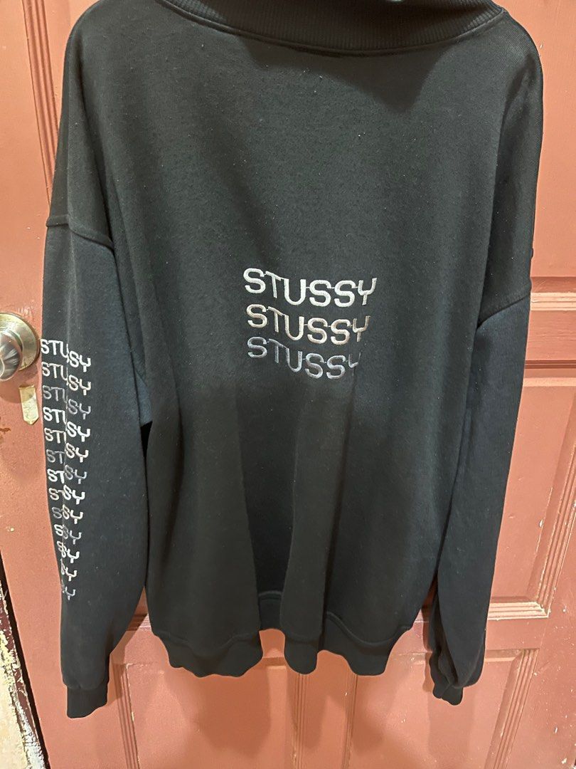 アウトレット特価 90〜00s Old Stussy half zip pullover 韓国製