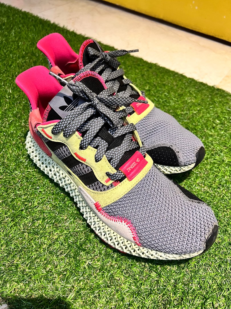 Adidas zx 4 4d grey three high res yellow clearance