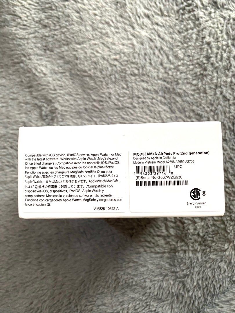 Airpods Pro 2 | 10,8k FIXED (Category: Earphones) located in Makati City. Submitted by raredeals (Listing ID 1326161080, Image 2). Description: Airpods Pro 2 Original (from the US) Sealed Open for swap to iphone 11 promax and up Original Price: 14,990.00 Selling For: 10,800.00.