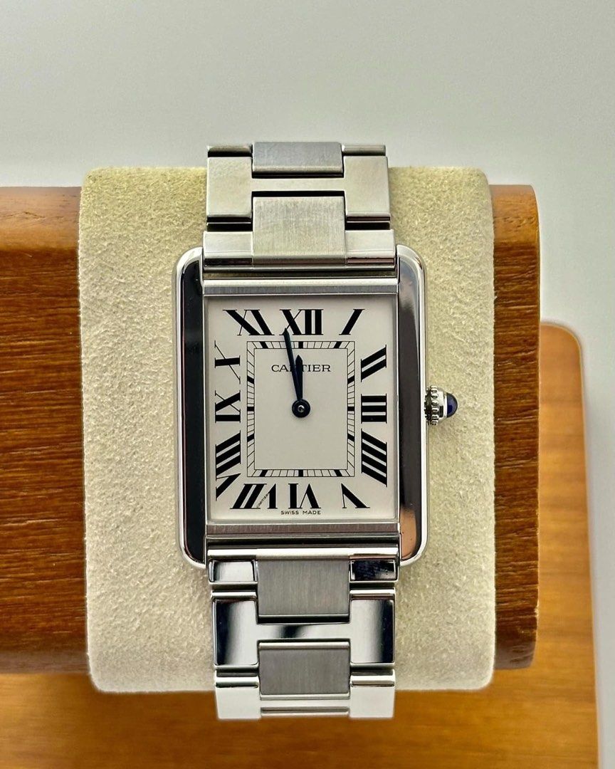 Authentic Cartier 2009 TANK SOLO (Category: Luxury Watches) located in Quezon City. Submitted by jhaediah (Listing ID 1326290740, Image 1). Description: 2009 TANK SOLO 34mm x 27mm Large Excellent/Mint Condition 9.9/10 Quartz Movement Complete Set (Double Box, Manual and Certificate) Open For Meet Up Open For Authentication All items are 💯 authentic!.