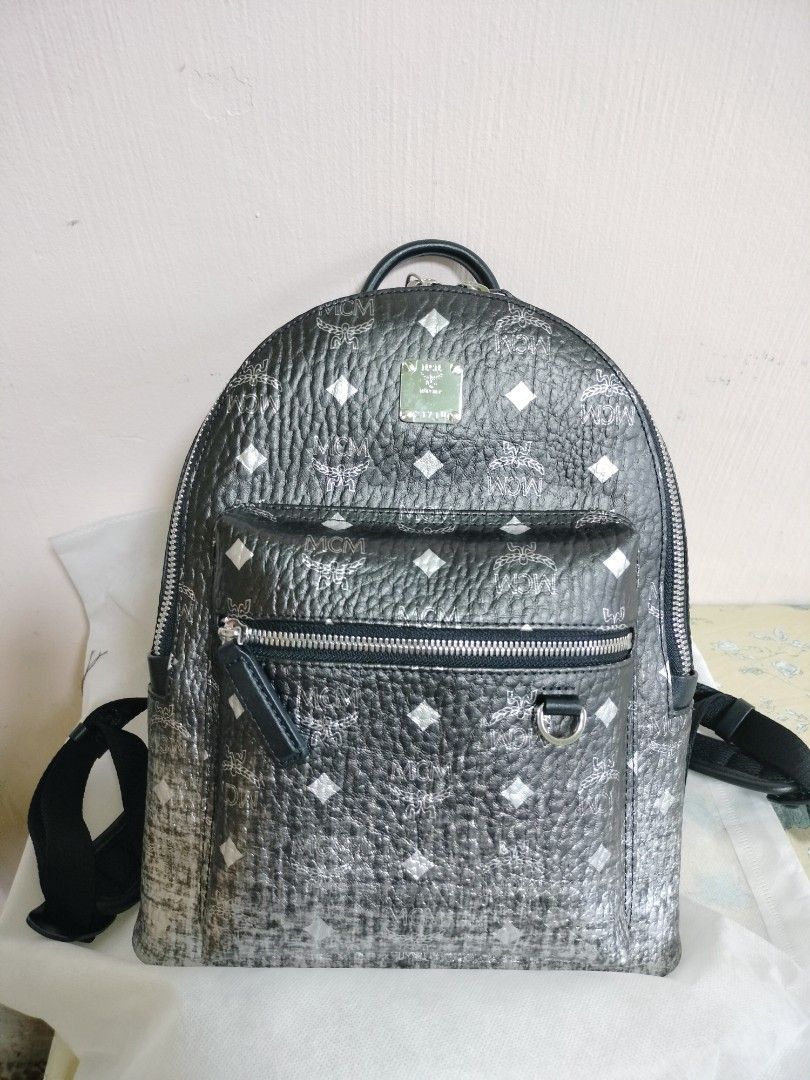 Silver and black mcm bag clearance