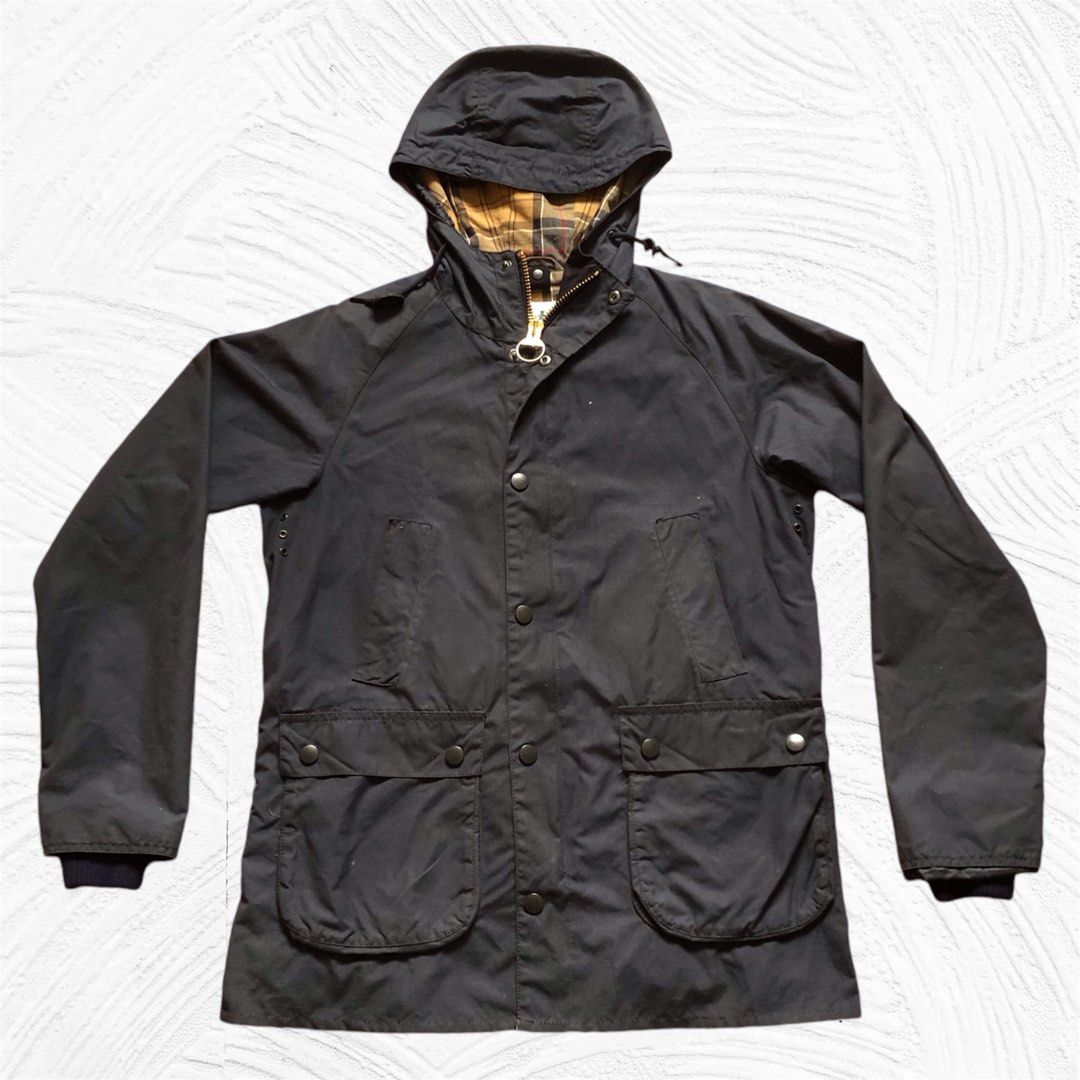 Barbour slim bedale hooded wax new arrivals