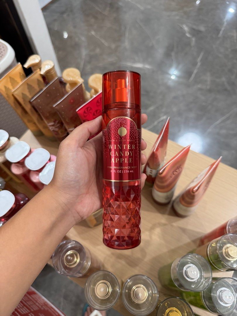 Bath and Body Works Christmas Special Mist (Category: Fragrance & Deodorants) located in Quezon City. Submitted by preciousk (Listing ID 1326215162, Image 3). Description: Fragrance mist Christmas Special Jolly Gingerbread Village - 2 1 Sun-washed citrus - 2 Golden Berry Mistletoe- 2 White Citrus - 1 Leaves - 2 1 Bright Christmas Morning - 2 Winter Candle Apple - 1 Twisted Peppermint - 1 .
