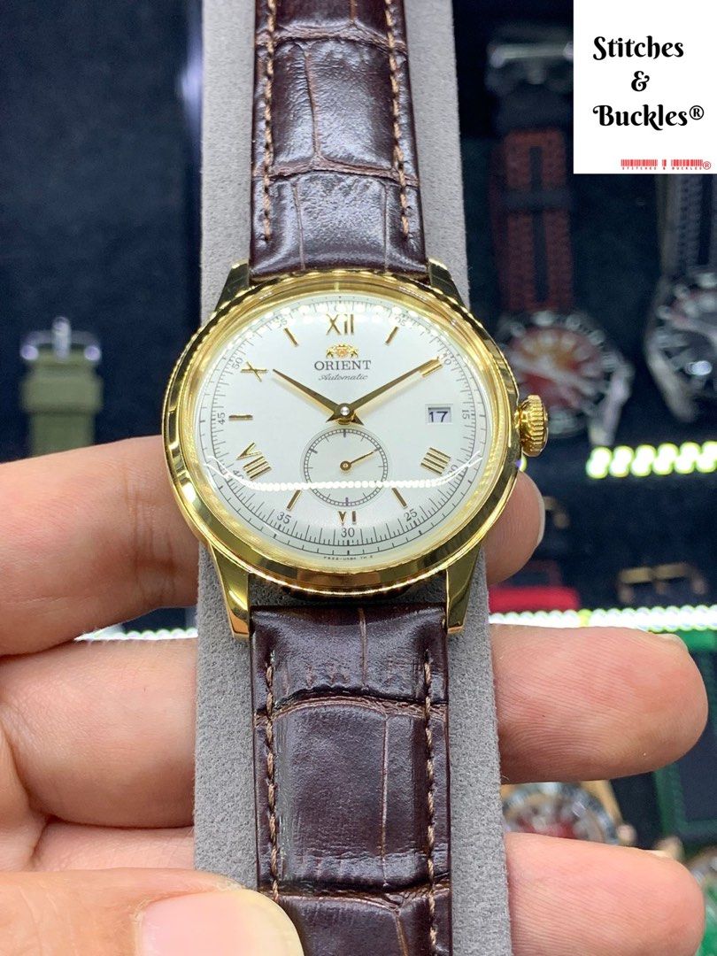 Brand New Orient Bambino 38mm Small Seconds Gold RA AP0106S Men s Fashion Watches Accessories Watches on Carousell