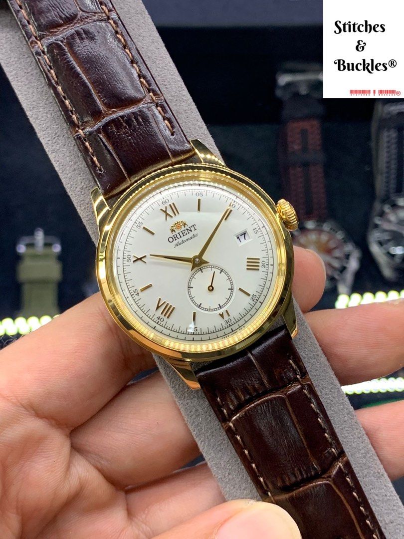 Brand New Orient Bambino 38mm Small Seconds Gold RA AP0106S Men s Fashion Watches Accessories Watches on Carousell