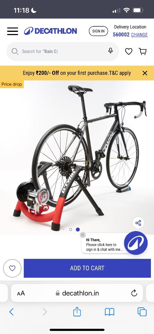 Decathlon bike trainer on sale