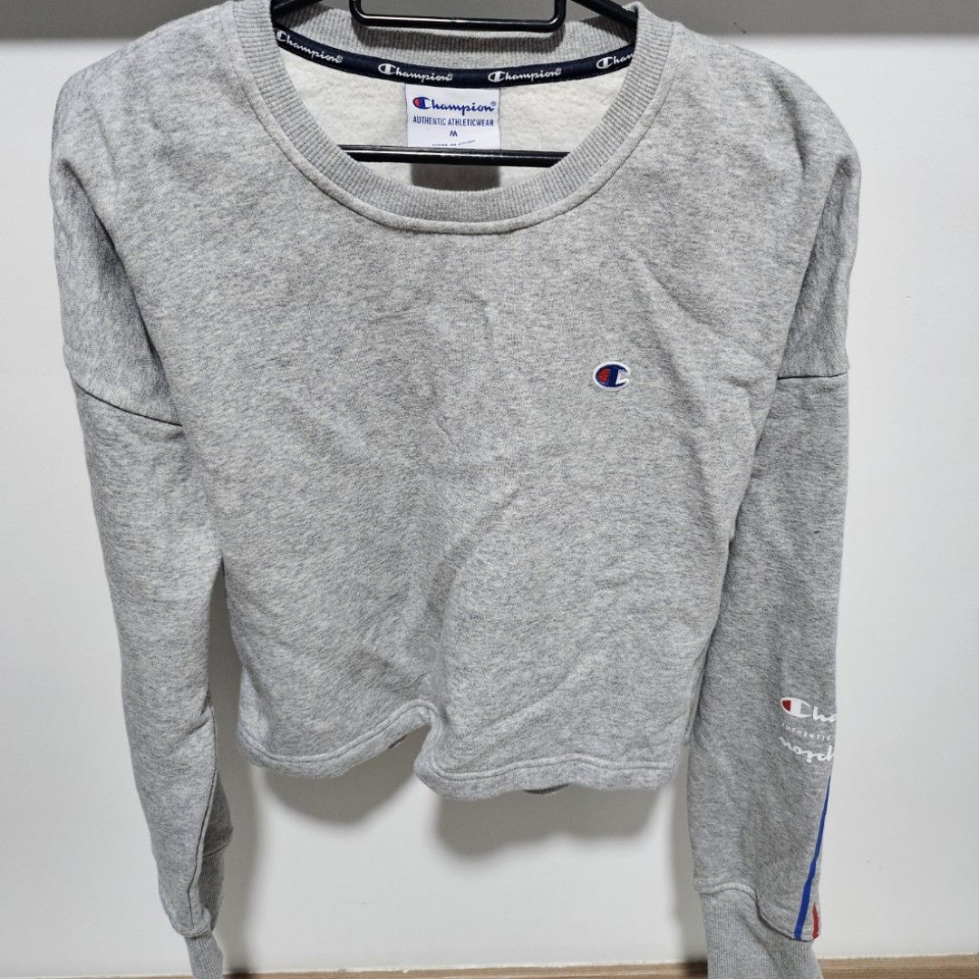 Champion Cropped Sweater Women s Fashion Tops Longsleeves on Carousell