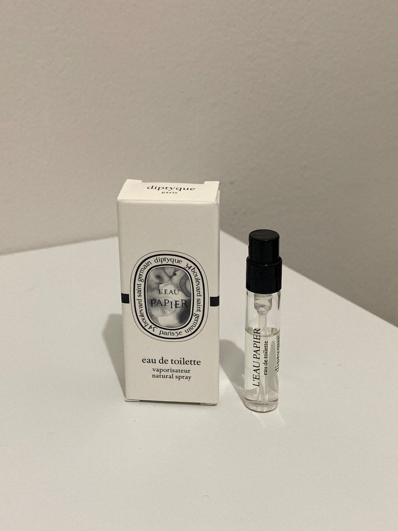 Diptyque Paris Vials (2ml) (Category: Fragrance & Deodorants) located in Cavite. Submitted by mfcenv (Listing ID 1326176752, Image 1). Description: Few sprays missing, only used once or twice. 215/ea Spray type Available scents: • L’eau Papier - A deep dive into the essence of white musks in all their myriad facets. A luminous mimosa, plus accords of blonde wood and rice steam. L’Eau Papier eau de toilette celebrates a creative encounter, a momen
