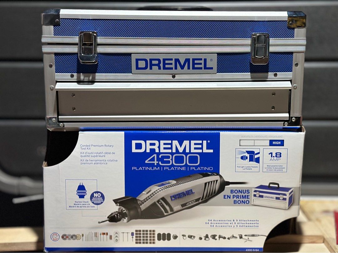 Dremel 4300 -9/64 Versatile Rotary Tool Kit with Flex Shaft - 9 (Category: Construction Tools & Equipment) located in Imus. Submitted by buymystufffy (Listing ID 1326315042, Image 1). Description: 110V- tested and working using transformer. +600 for transformer na brand new YT LINK FOR more info : https://youtu.be/OvBFJxnZYg8?si=IsKp5x3U-CicXRrW.