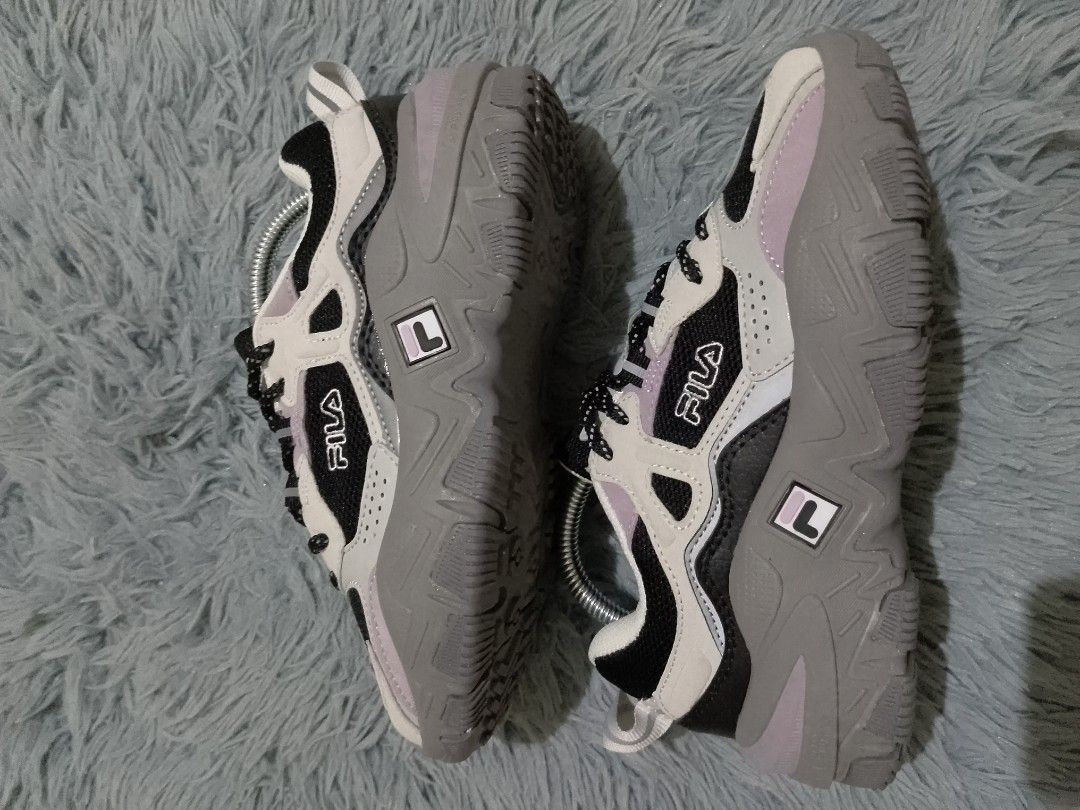 FILA Running Predator 2 Black Grey Pink Size 36 insole 22 cm Made in China Fesyen Wanita Sepatu di Carousell