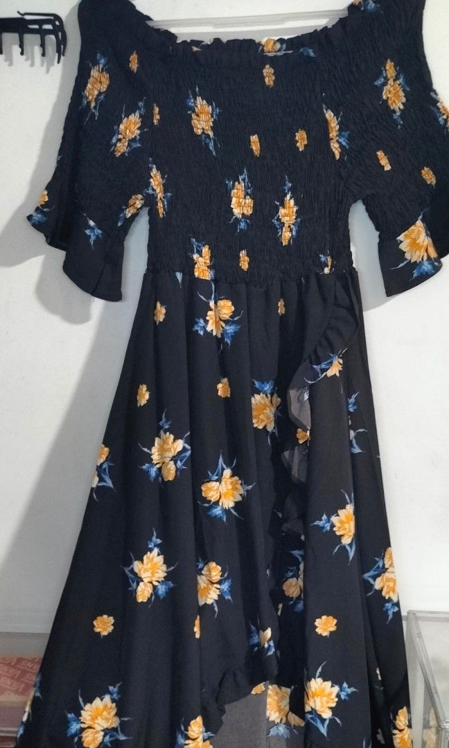 Floral dress long back short front shop
