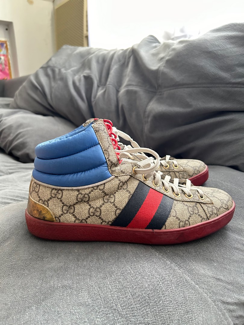 Gucci Ace GG Supreme High Top Sneakers Luxury Sneakers Footwear on Carousell