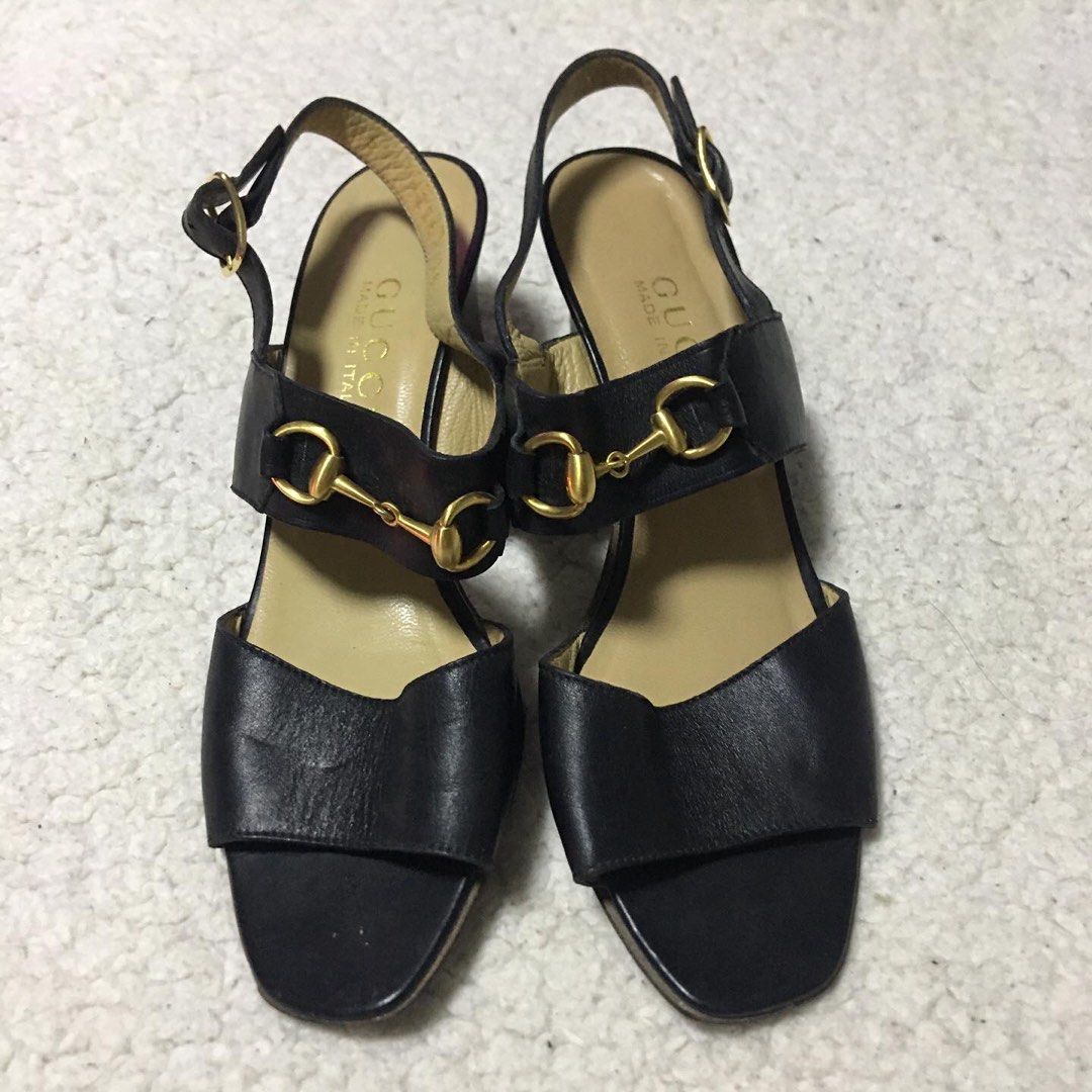 Gucci buckle heels deals
