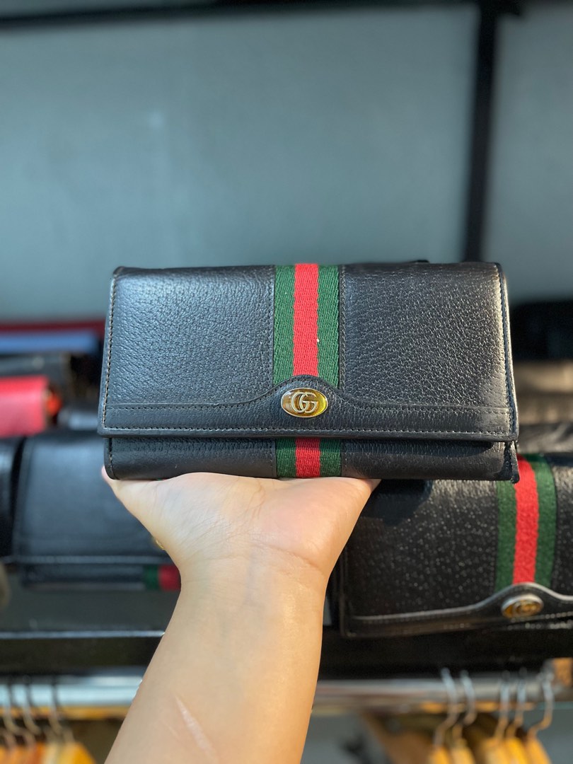 Gucci ophidia black leather top