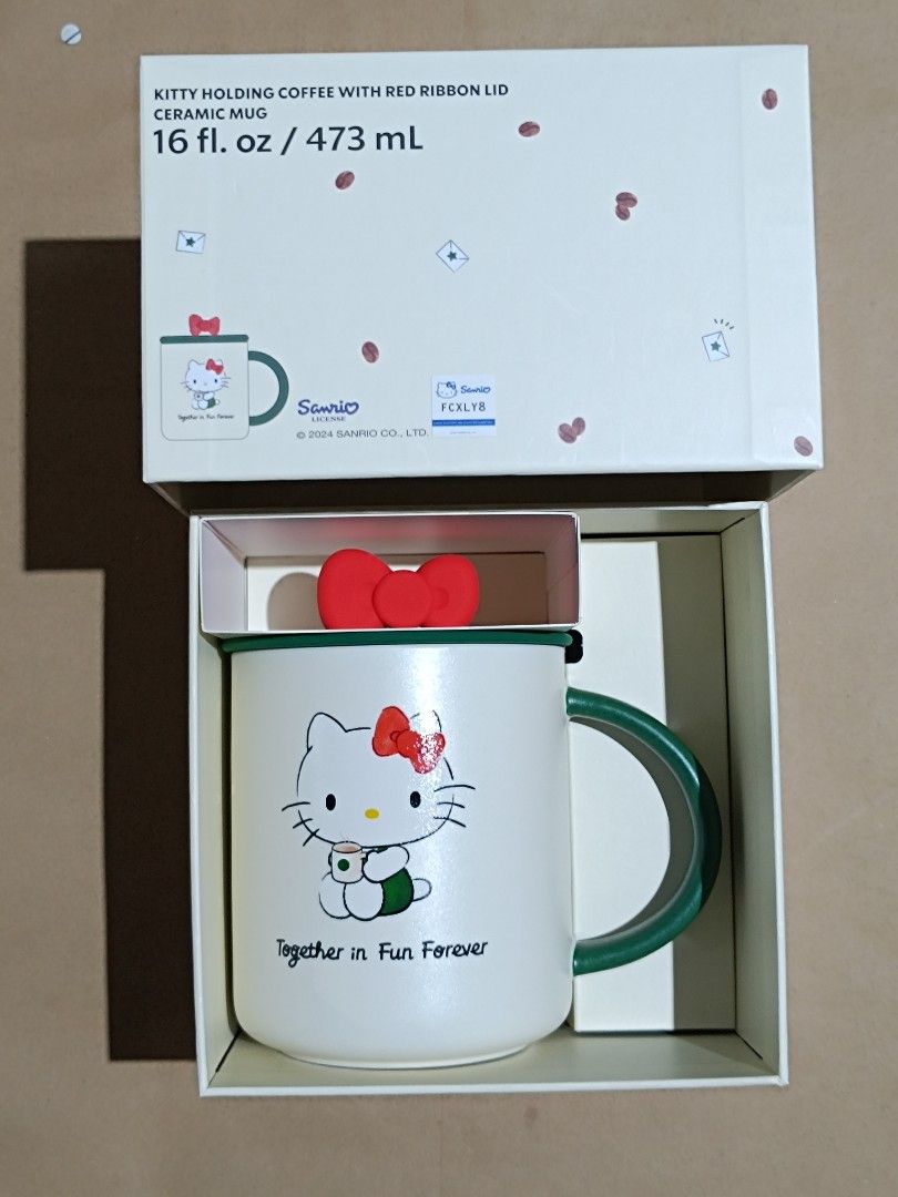 Hello Kitty X Starbucks Mug with Lid (Category: Water Bottles & Tumblers) located in Quezon City. Submitted by sureandlegit (Listing ID 1326180942, Image 3). Description: for sale Hello Kitty X Starbucks Ceramic Mug with Ribbon Design silicone lid complete with box and SKU Brandnew only 1pc available very cutesy, very rare, very limited. very hard to find, sold out first minutes on the date of release. Pls be mindful before making an offer, be re