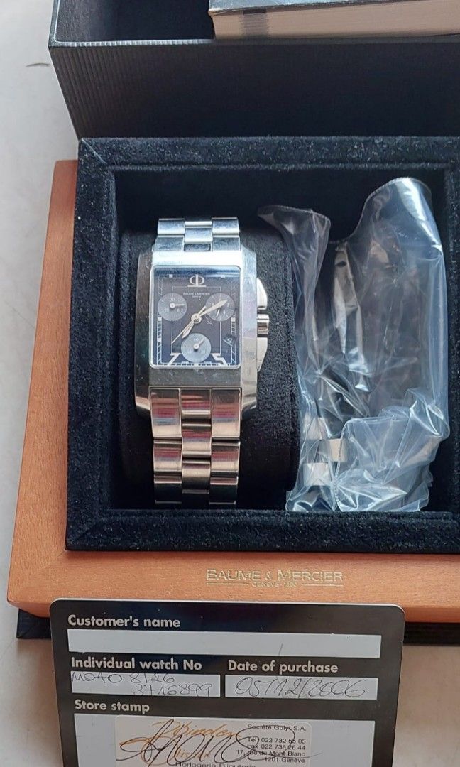 Jam Tangan Baume Mercier Hampton mIlleis SS Black Dial MOA08599 Original Not Seiko Not Omega Not Rolex Not Tudor Not Longines Not Omega Not Bvlgari Not Dior Not Hermes Not Gucci Not Patex Fesyen Wanit...