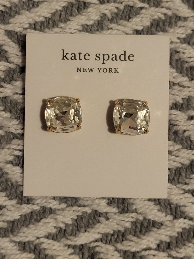 Kate Spade- Clear Earrings (Category: Jewelry) located in Toronto. Submitted by ana1730 (Listing ID 1326307818, Image 1). Description: Brand new with tags..