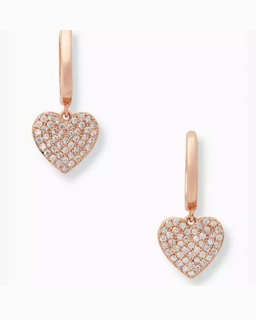 Kate Spade Yours Truly Rose Gold Earrings (Category: Jewelry) located in Toronto. Submitted by ana1730 (Listing ID 1326271314, Image 2). Description: Brand new in dust bag. Rose Gold Polished Cubic zirconia weight: 3.1g disk clutch closure surgical steel post total drop length: 0.8" width: 0.43".