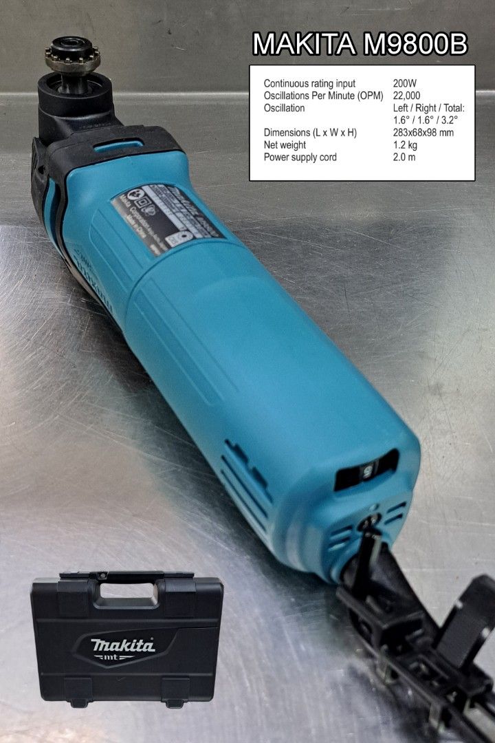 MAKITA M9800BKX2 MULTI TOOL (Category: Construction Tools & Equipment) located in Manila. Submitted by tonpornel (Listing ID 1326218351, Image 2). Description: MAKITA M9800BKX2 MULTI TOOL Ton-Pornel Mercantile • We supply Powertools, Hardware tools, Plumbing, Paints, Electrical and Construction materials • We offer Paint Mixing and Powertools Repair Visit us: 38 Marcos Highway Mayamot, Antipolo City https://maps.google.com/?cid=138423007575980579