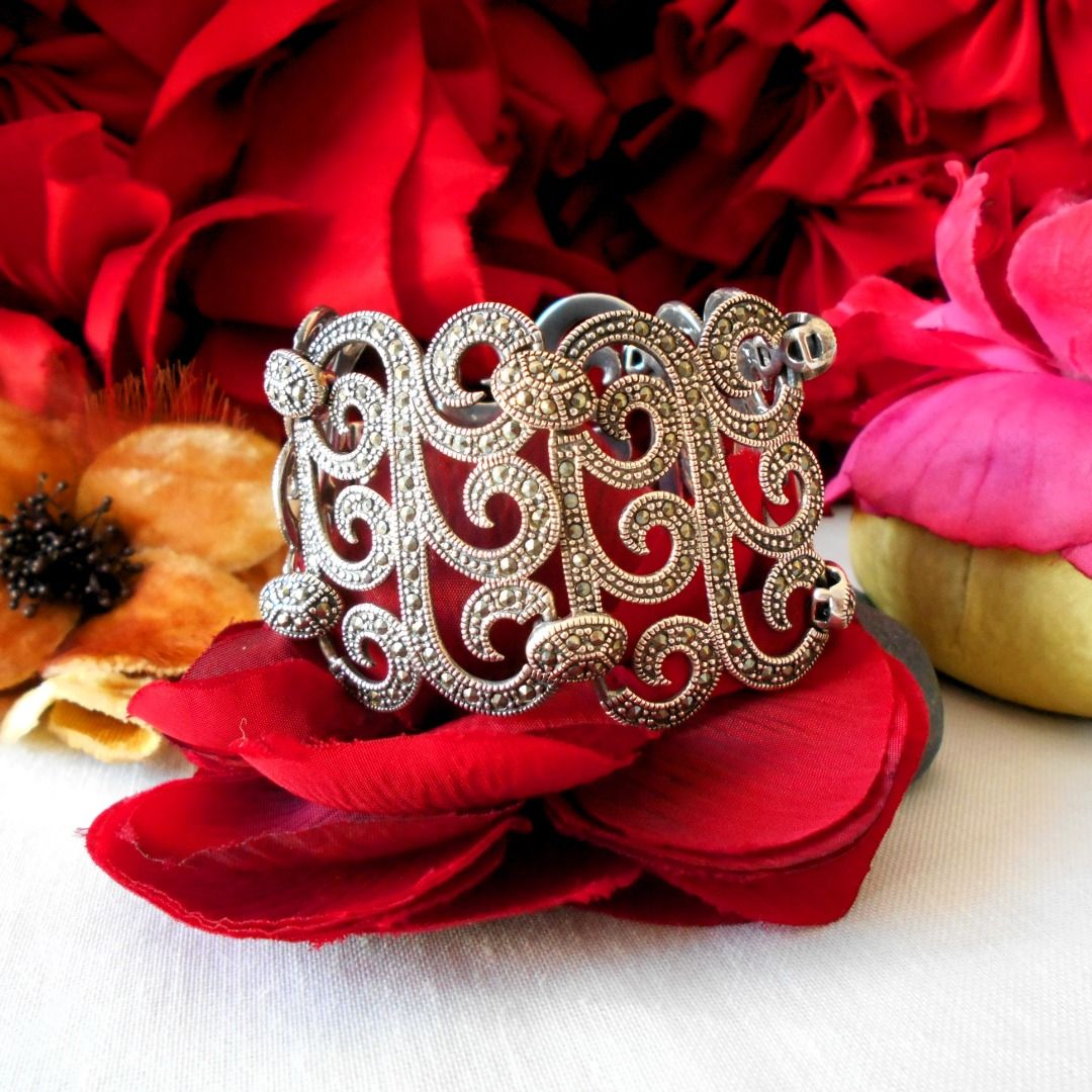 Marcasite cuff bracelet online