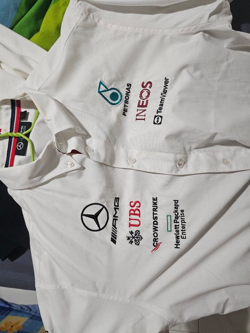 Mercedes AMG F1 Tommy Hilfiger Shirt, Men's Fashion, Tops Sets