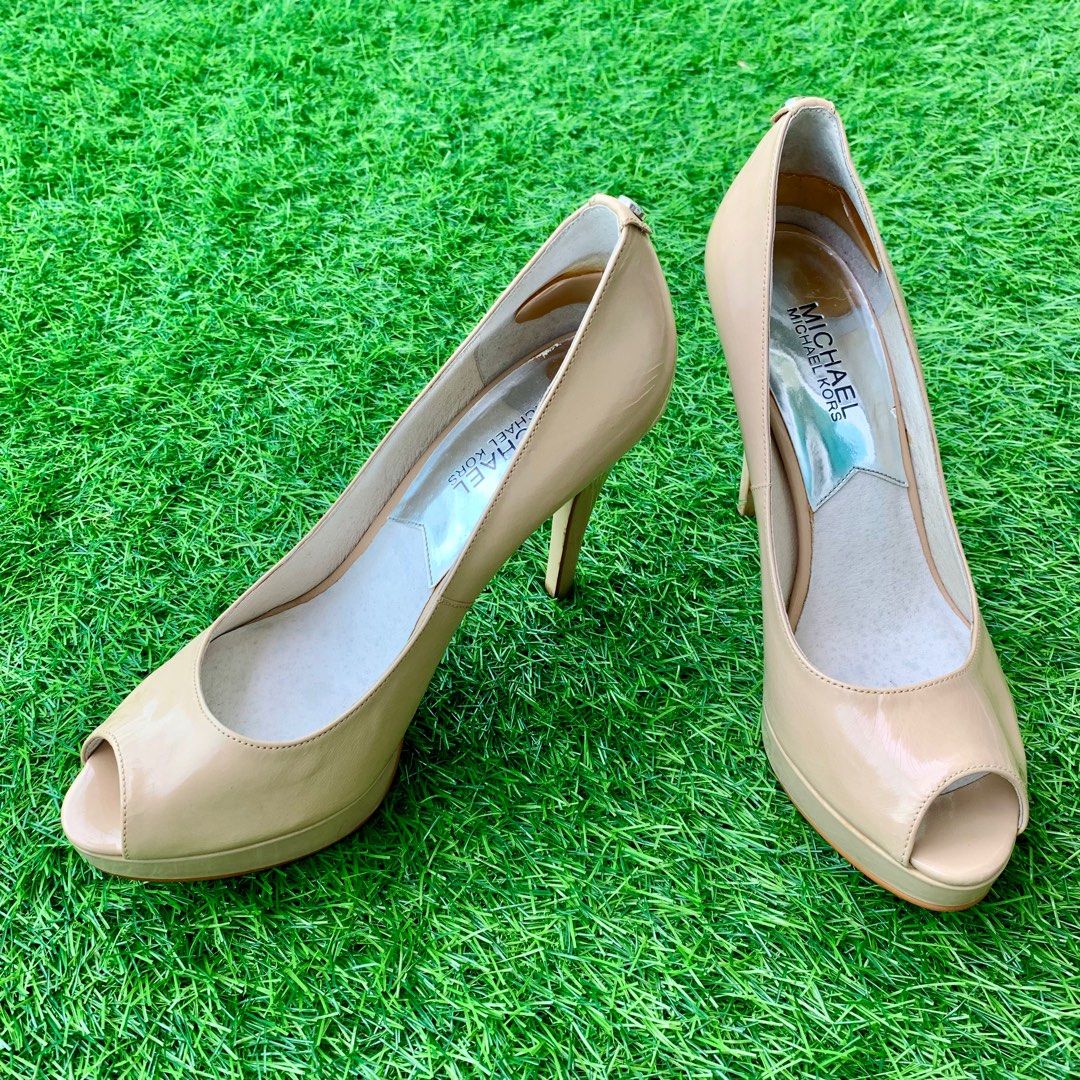 Michael Kors York Platform Peep Toe Heels US7 UK5 Luxury Sneakers Footwear on Carousell