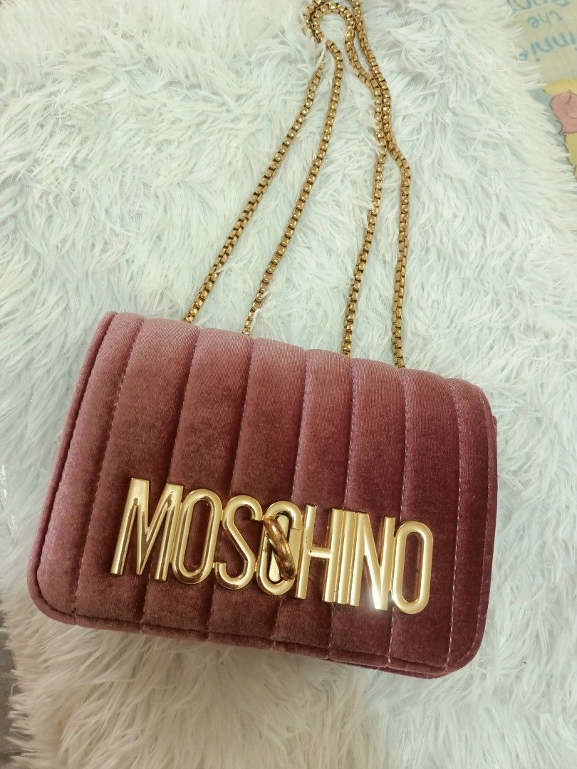 Moschino velvet purse best sale