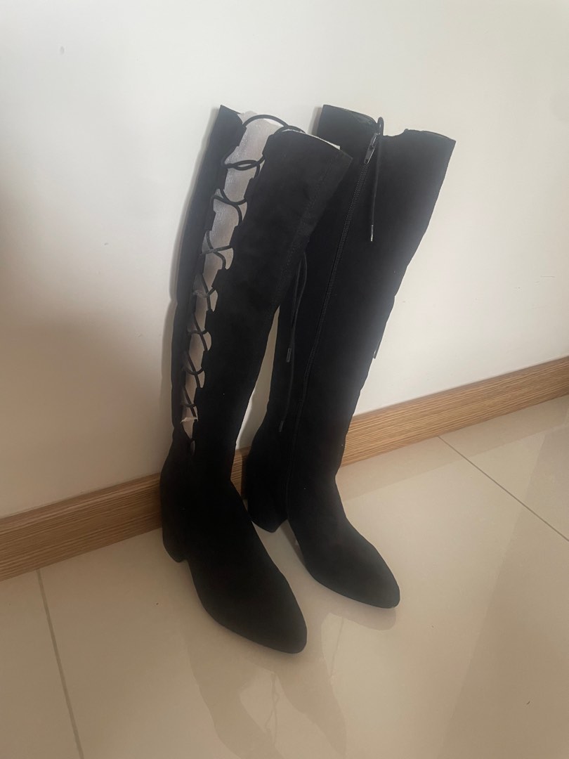 Nasty gal black boots Women s Fashion Footwear Boots on Carousell