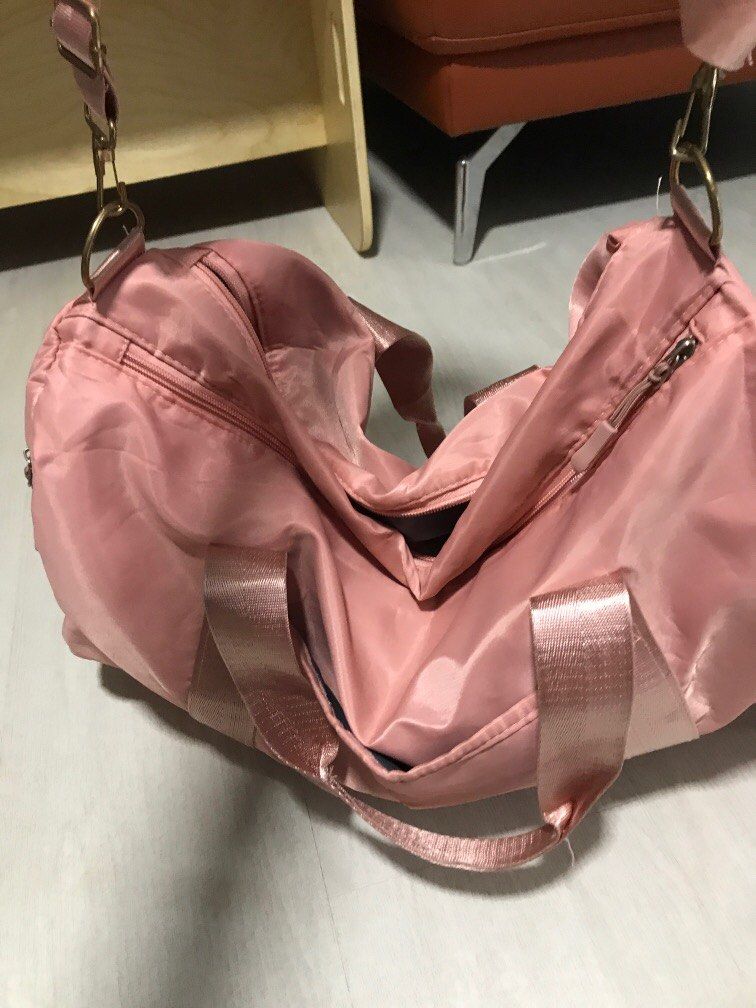 Pink duffle bag (zip drop out), Women's Fashion, Bags Wallets