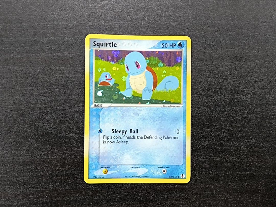 Pokemon Squirtle 82/112 Fire Red Leaf Green Reverse Holo, Hobbies & Toys,  Toys & Games on Carousell