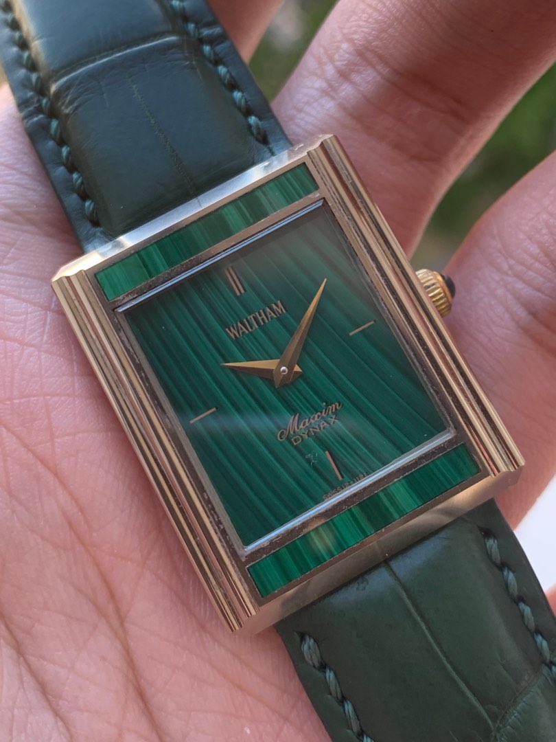 (Rare) Waltham Malachite dial and spacer carbide case, Men's Fashion ...