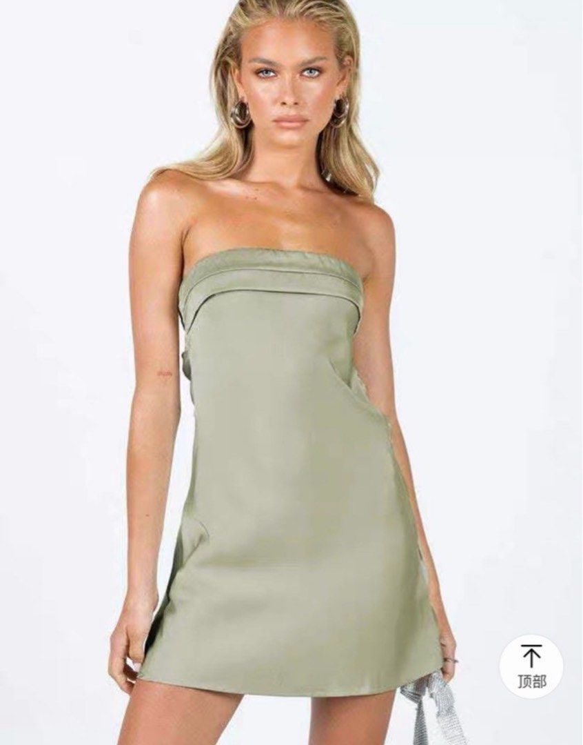 sage green tube dress Marissa Formal Satin Cowl Neck Dress main image 1