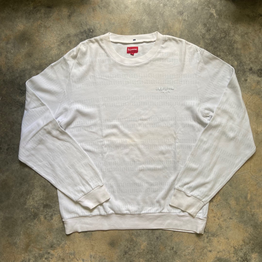 Supreme dash stripe crewneck outlet