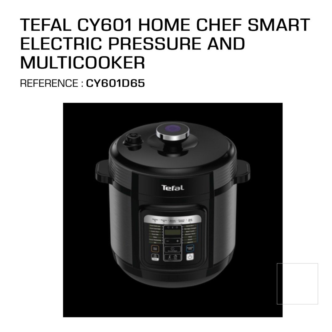 TEFAL CY601 HOME CHEF SMART ELECTRIC PRESSURE AND MULTICOOKER