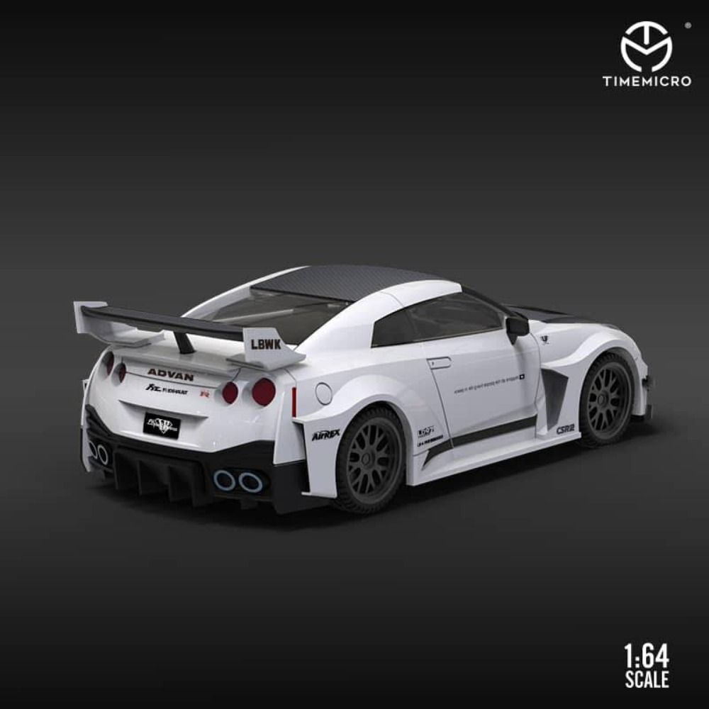 Time Micro 1/64 Scale R35 GTR LB refit 3.0 version Silhouette 35GT-RR Dream  White Die-cast Car, Hobbies & Toys, Toys & Games on Carousell