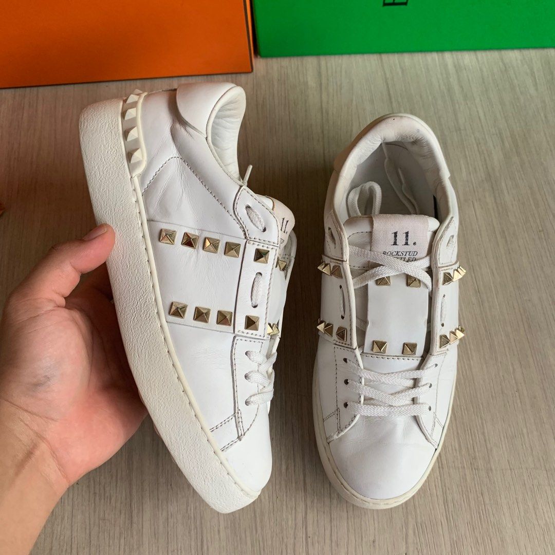 Valentino Garavani Authentic leather shoes white studs size 37 1/2