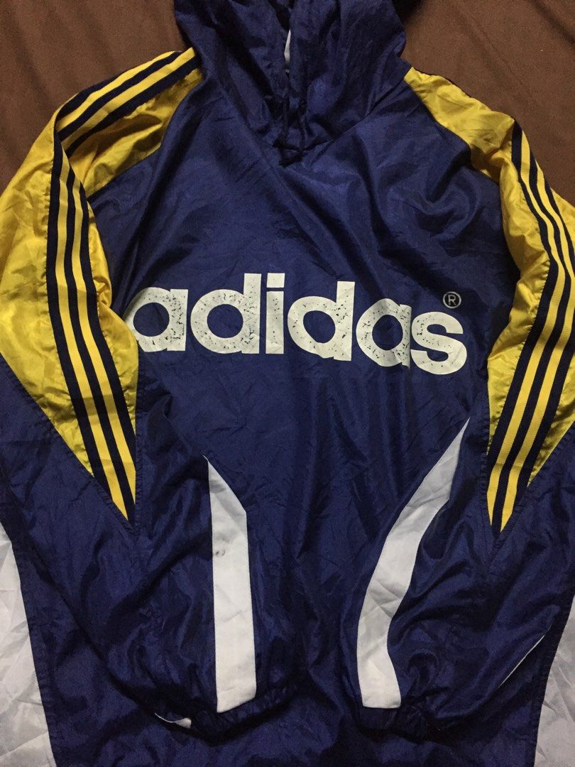 Vintage 90s Adidas Hoodie Light Thin Jacket Men s Fashion Coats Jackets and Outerwear on Carousell
