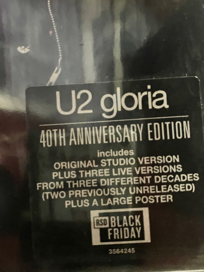 [Vinyl] U2 - Gloria (single) (Category: Vinyls) located in Caloocan City. Submitted by isouljah (Listing ID 1326283857, Image 2). Description: For Sale Bnew and Sealed U2 - Gloria (single) 40th Anniversary Edition Price:900 Payment: Gcash / Bank Transfer / COD (lalamove pabili service) Delivery: Lalamove / JnT / JRS (buyer shoulder shipping fee) Pick up and Meetup by schedule.