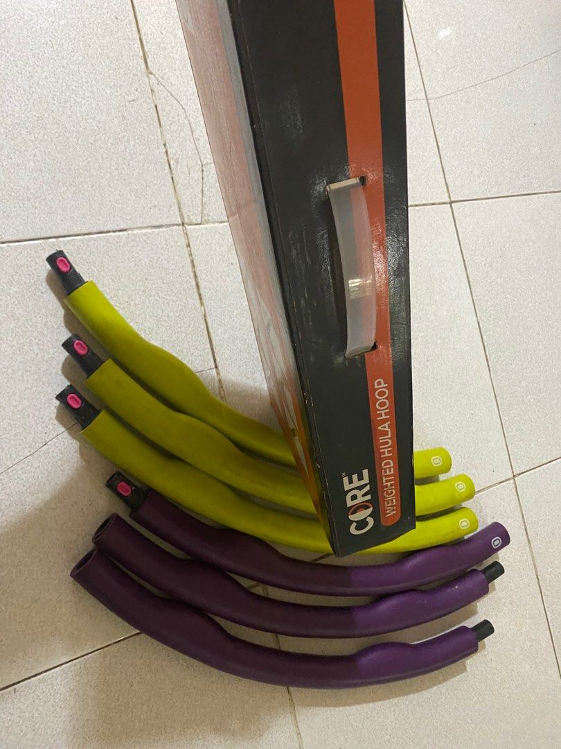 Weighted Hula Hoop (CORE) 3.3 lbs. (Category: Weights & Dumbbells) located in Mandaluyong City. Submitted by MindMunch (Listing ID 1326184905, Image 2). Description: Original price is Php 1,395. See pic. Signs of usage and storage. With box PM for more pics.