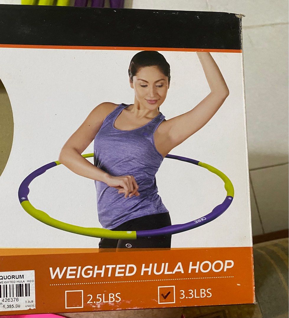 Weighted Hula Hoop CORE 3.3 lbs. Sports Equipment Exercise Fitness Weights Dumbbells on Carousell