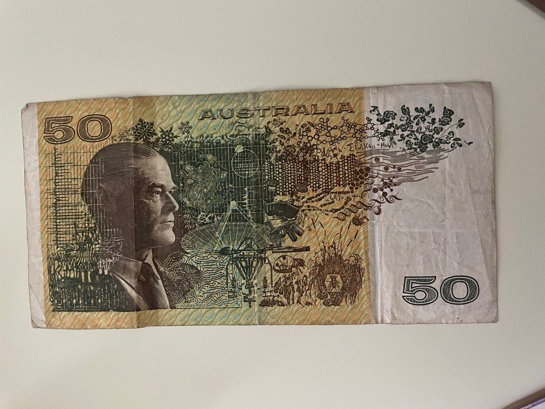 澳洲舊紙幣澳幣50元舊鈔, 興趣及遊戲, 收藏品及紀念品, 錢幣- Carousell